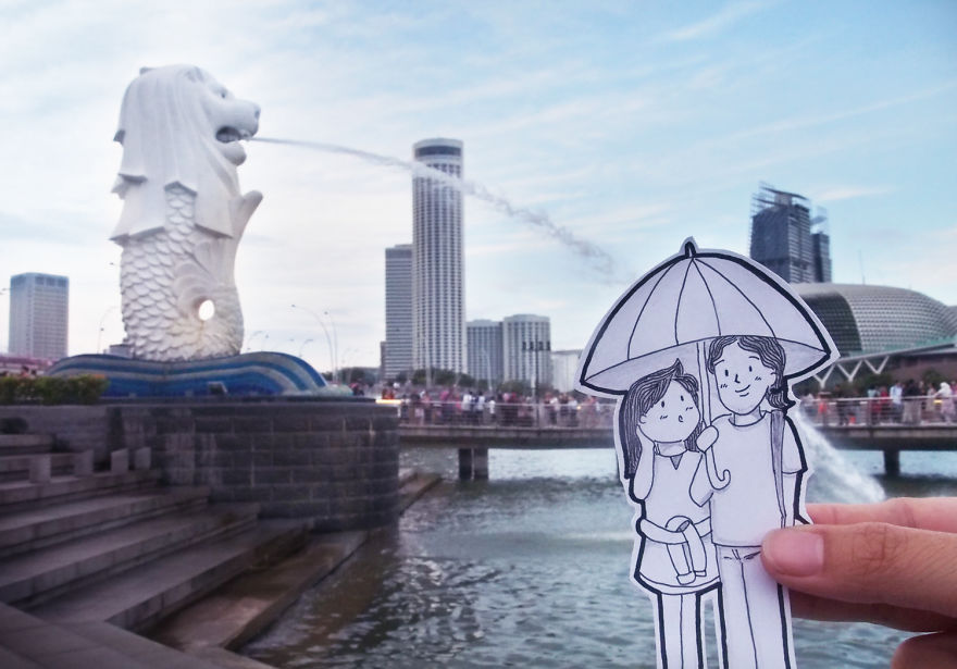 여행을 즐기는 그림 낙서 | 인스티즈