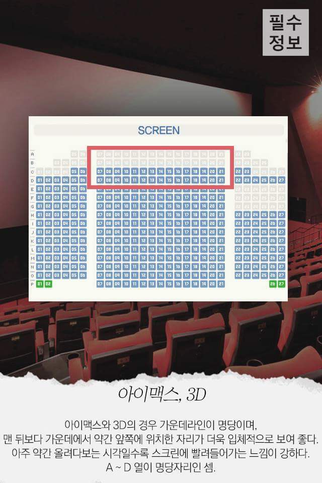 영화관 영화별 명당자리 꿀팁 | 인스티즈