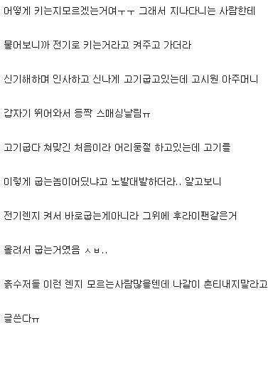 어느 디시인의 고기굽다 등짝맞은 썰 | 인스티즈