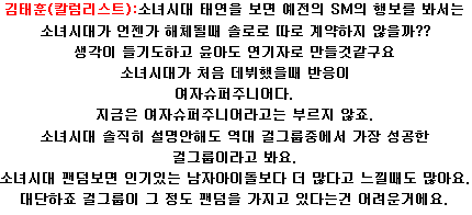 전문가들이 평가한 역대 SM 아이돌 가수.JPG | 인스티즈