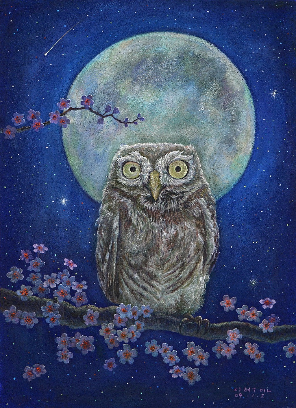 밤하늘의 별과 달을 그리는 화가 ㅎㄷㄷㄷㄷ .jpg | 인스티즈