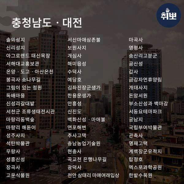 대한민국 대표 여행지 1000 | 인스티즈