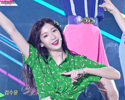 [프듀48] [데이터 주의] 하이텐션에서 초록이 걔.gif | 인스티즈