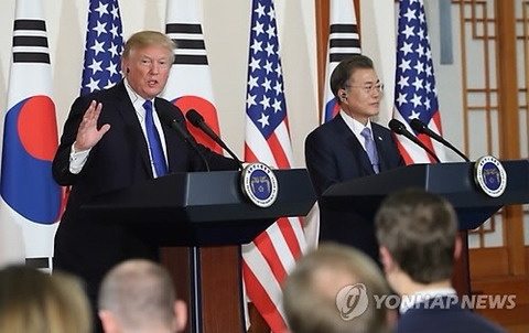 문재인 대통령과 트럼프의 공동기자회견.jpg | 인스티즈