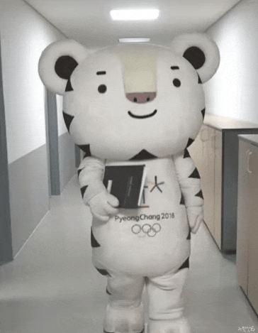 열일하고 결재받으러 가는 수호랑.....gif | 인스티즈