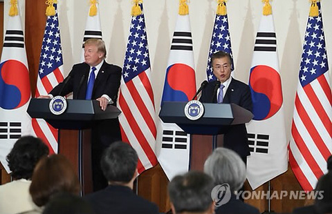 문재인 대통령과 트럼프의 공동기자회견.jpg | 인스티즈